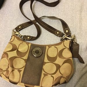 Coach Khaki/Brown Monogram Purse